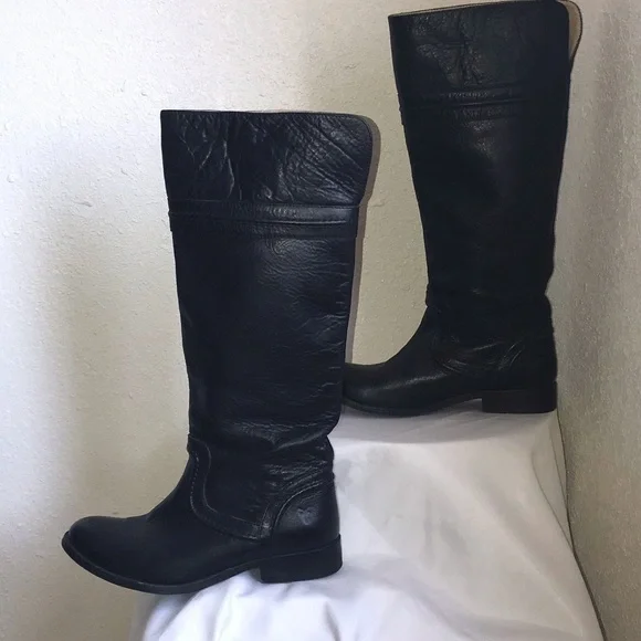 Frye Full Grain leather riding boots -Melissa Trapunto Size 6 B GUC - Picture 5 of 14